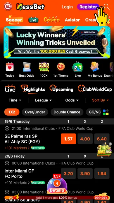 How to register on the KessBet website